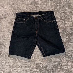 H&M Dark Blue Contrast Jean Shorts Size 34